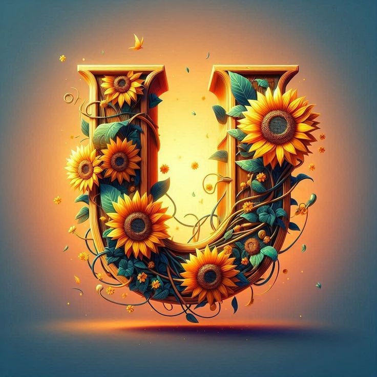 Sunflower — letter U