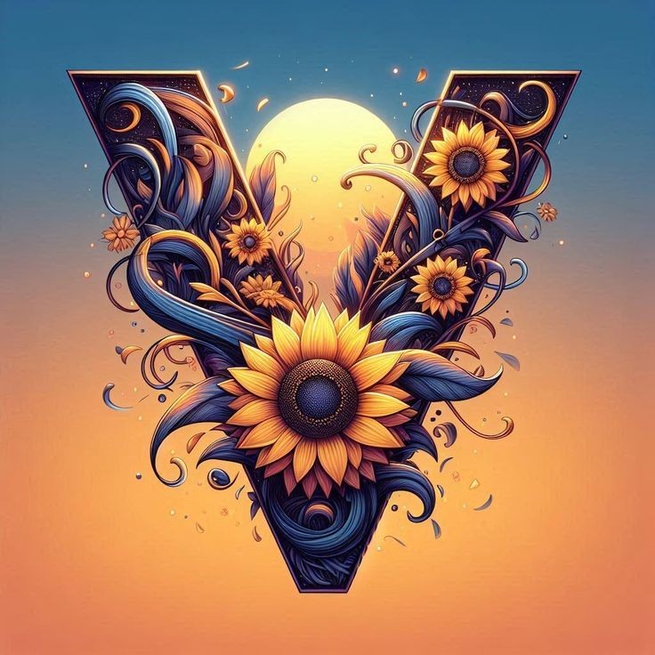 Sunflower — letter V