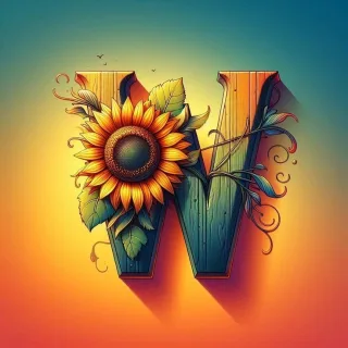 Sunflower — letter W