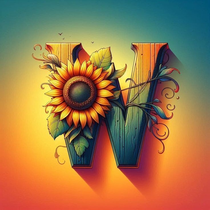 Sunflower — letter W