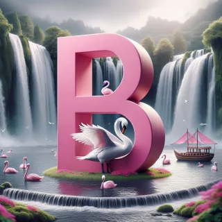 Swan — letter B (variant 2)