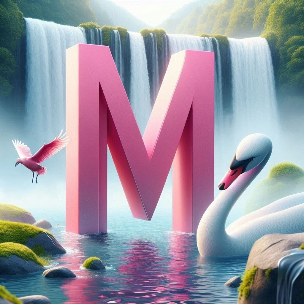 Swan — letter M