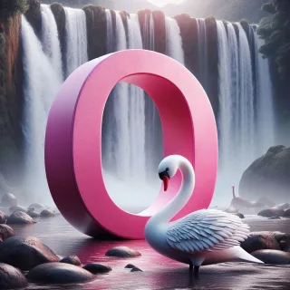 Swan — letter O (variant 2)
