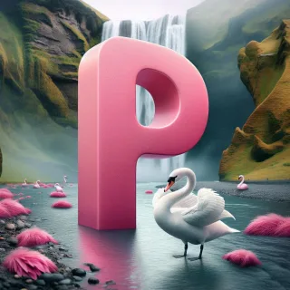 Swan — letter P
