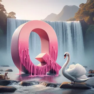 Swan — letter Q