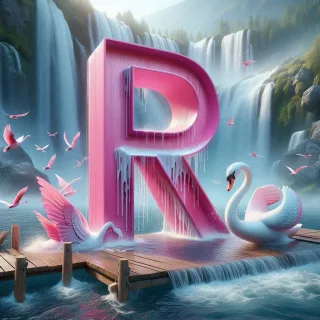Swan — letter R (variant 2)