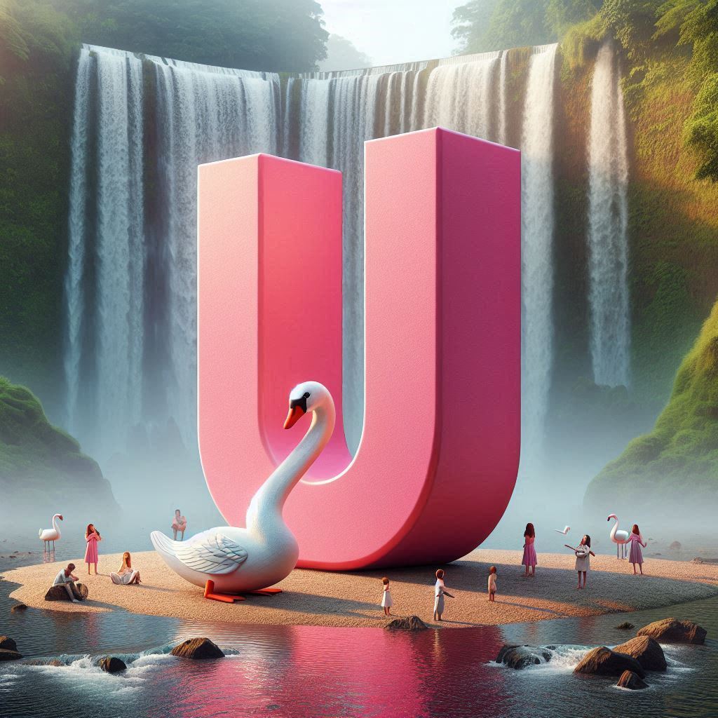 Swan — letter U (variant 2)