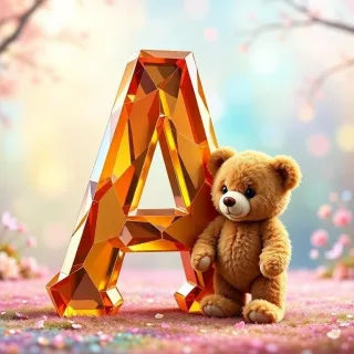 Teddy bear — letter A