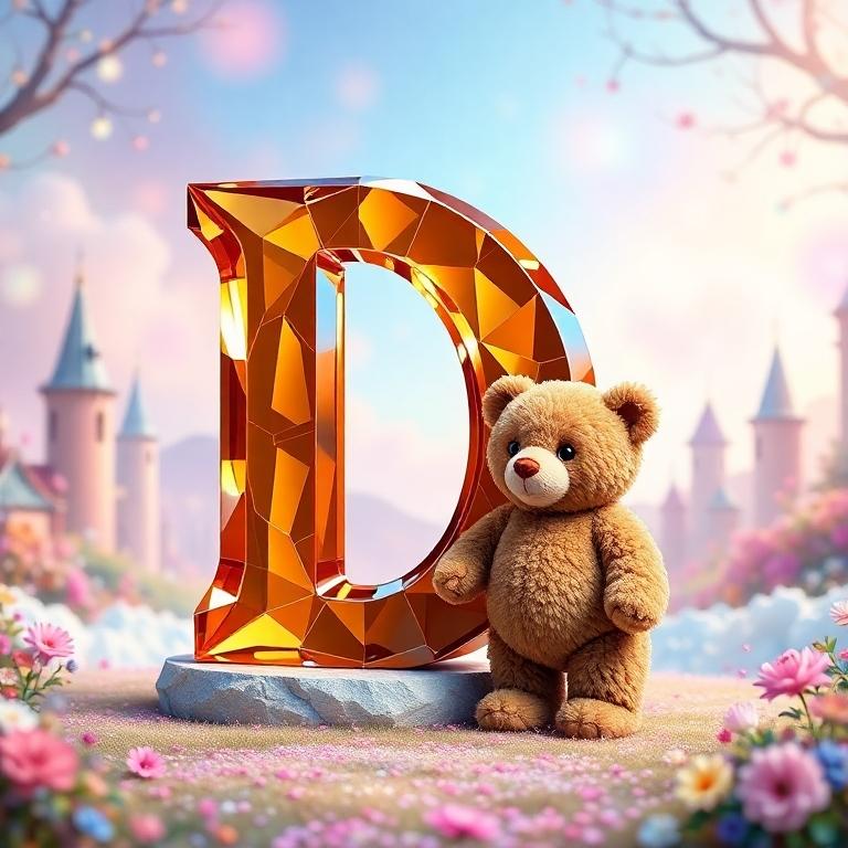 Teddy bear — letter D
