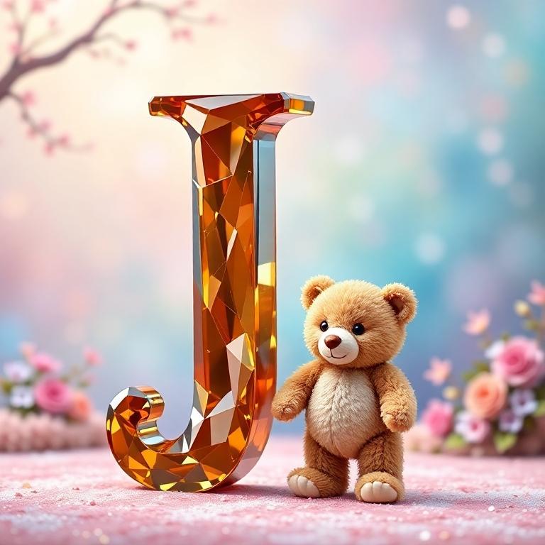 Teddy bear — letter J