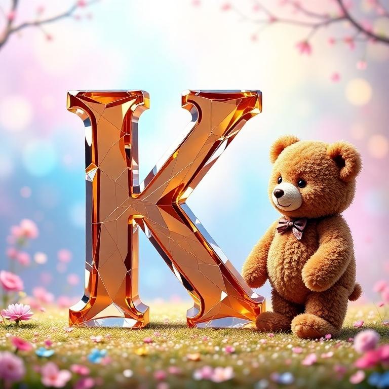 Teddy bear — letter K
