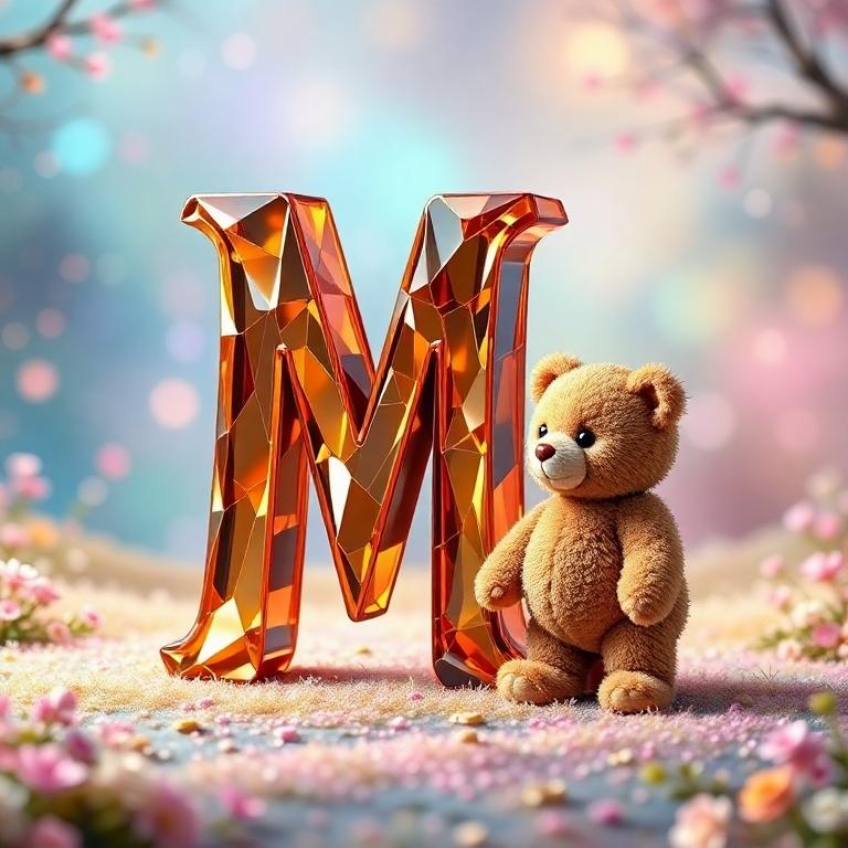 Teddy bear — letter M