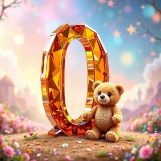 Teddy bear — letter O