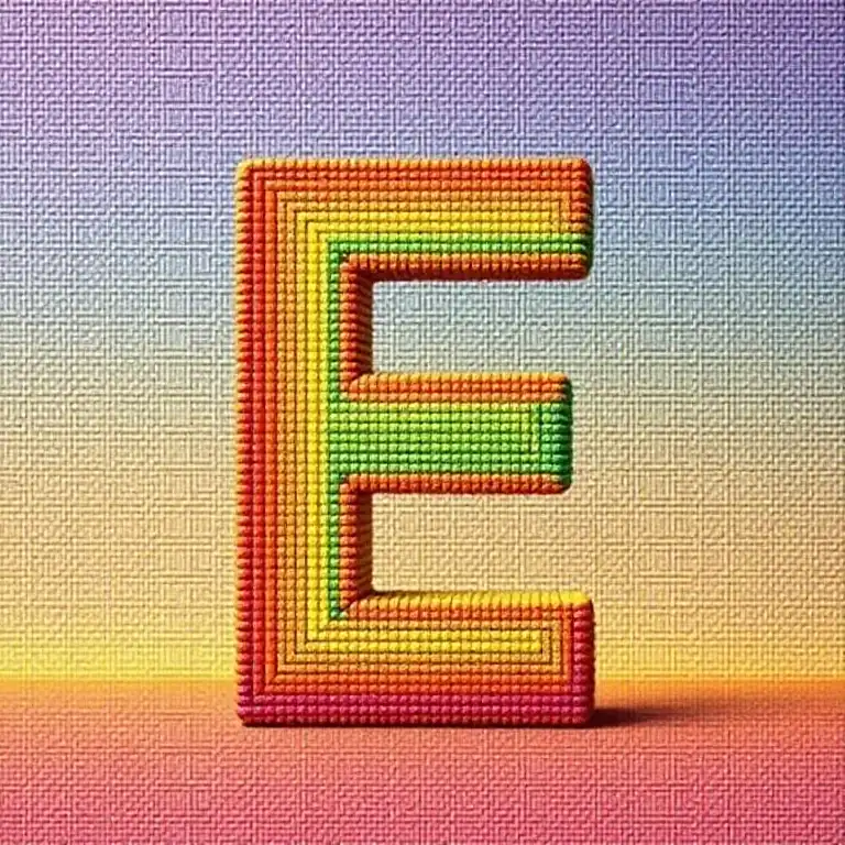 Textiles — letter E