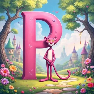 The Pink Panther — letter P