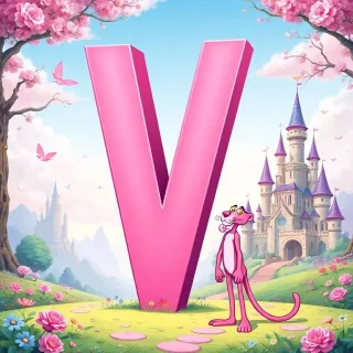 The Pink Panther — letter V