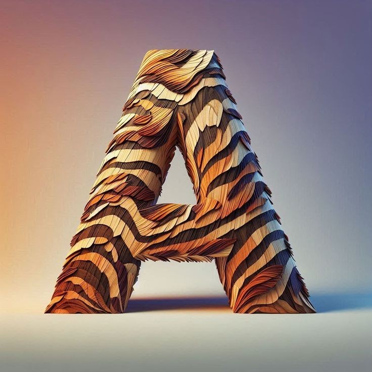 Tiger leather — letter A