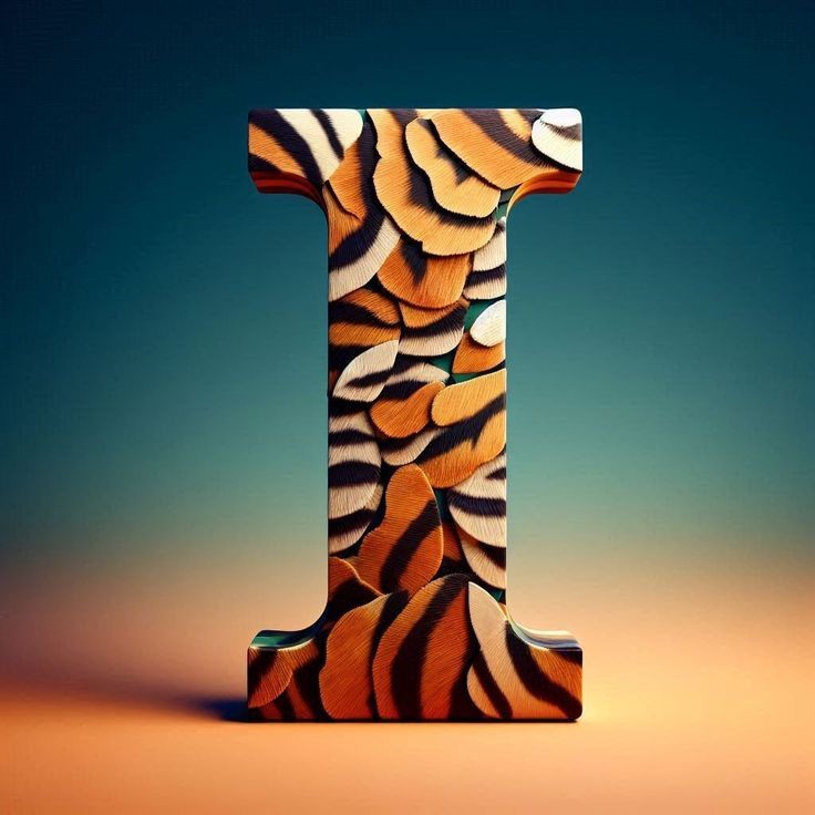 Tiger leather — letter I