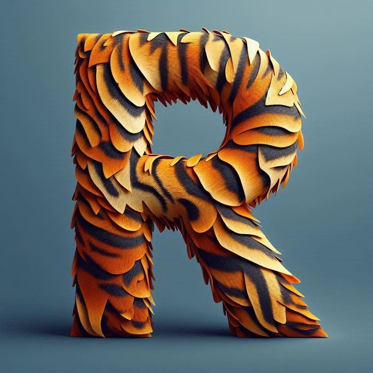 Tiger leather — letter R