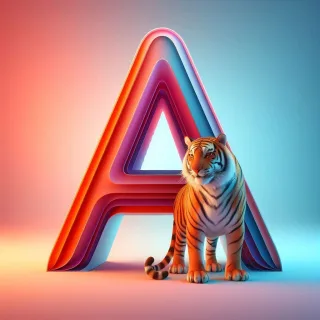Tigers — letter A (variant 2)
