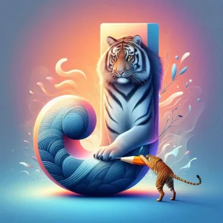 Tigers — letter J (variant 2)
