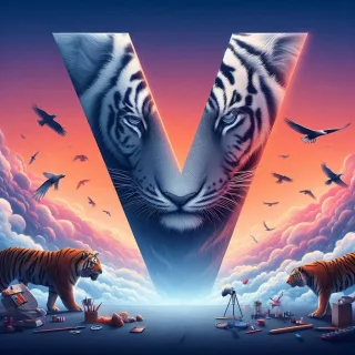 Tigers — letter V (variant 2)