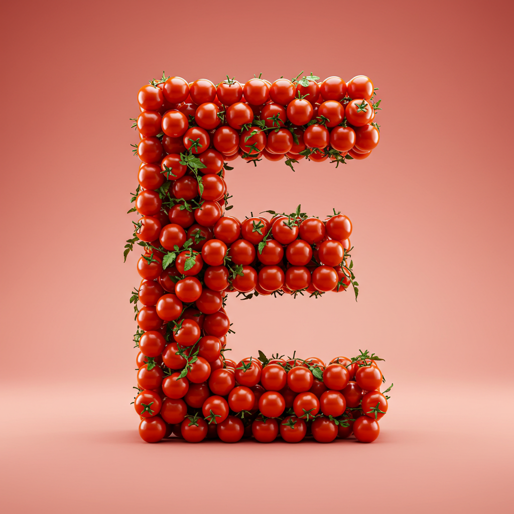 Tomatoes — letter E (variant 2)
