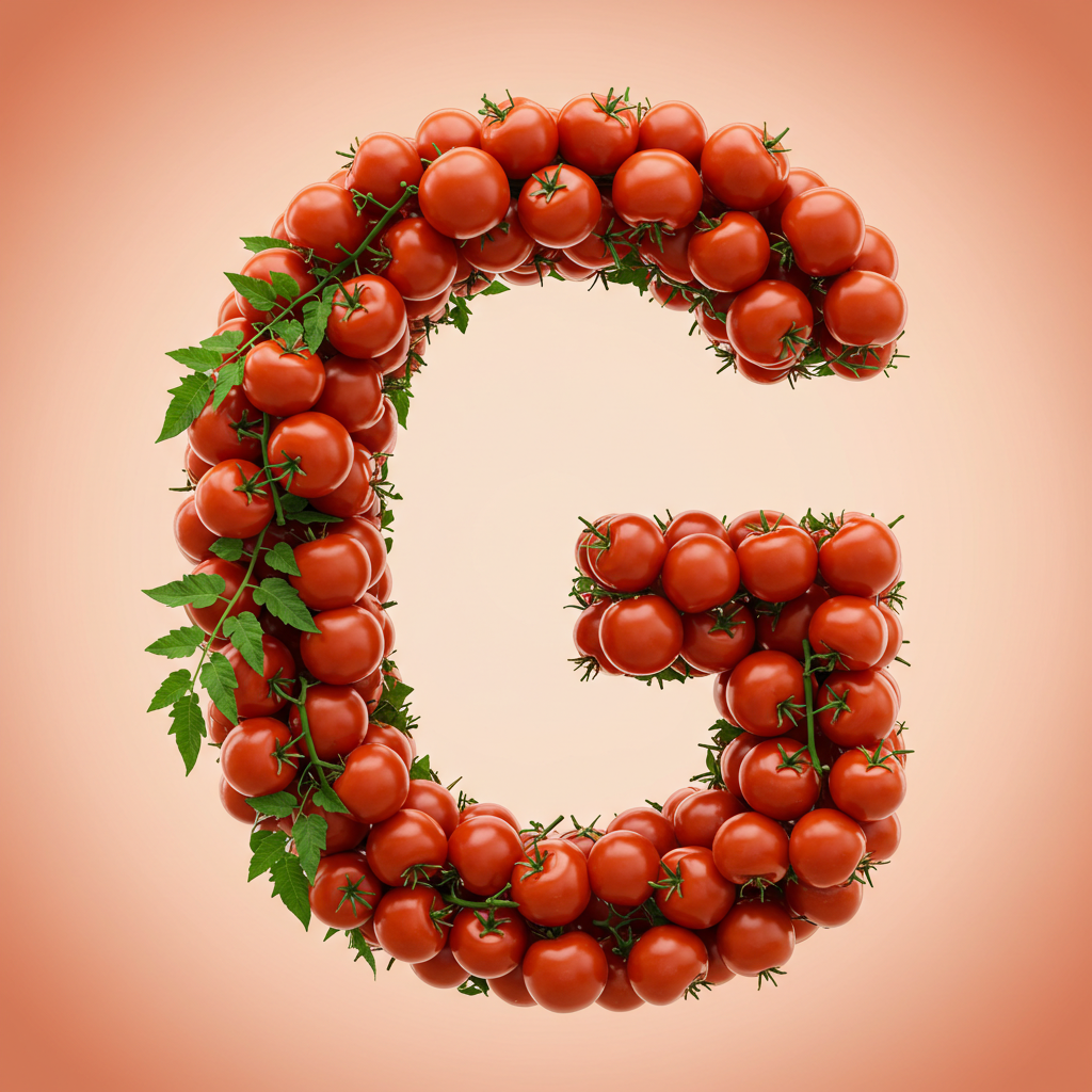 Tomatoes — letter G (variant 2)