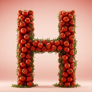 Tomatoes — letter H (variant 2)