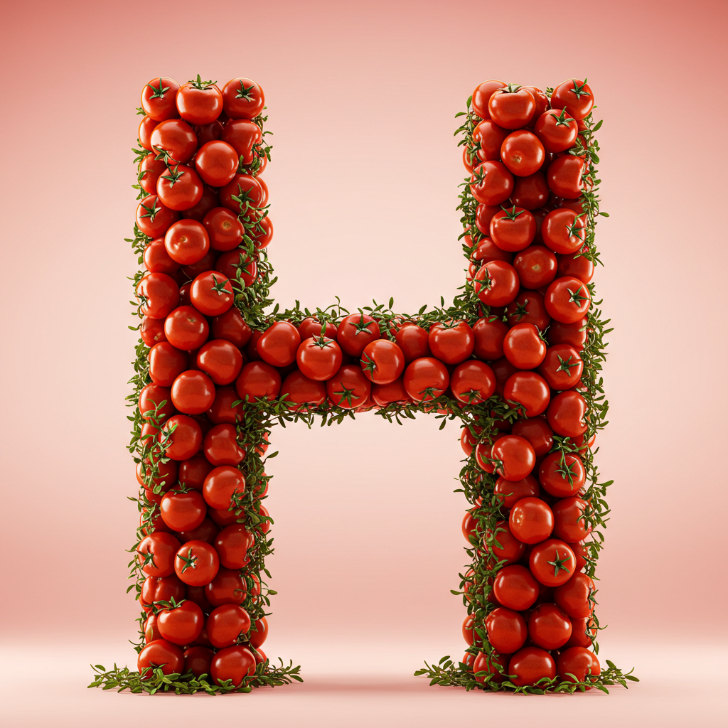 Tomatoes — letter H (variant 2)