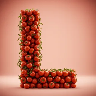 Tomatoes — letter L (variant 2)