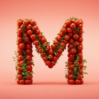 Tomatoes — letter M (variant 2)