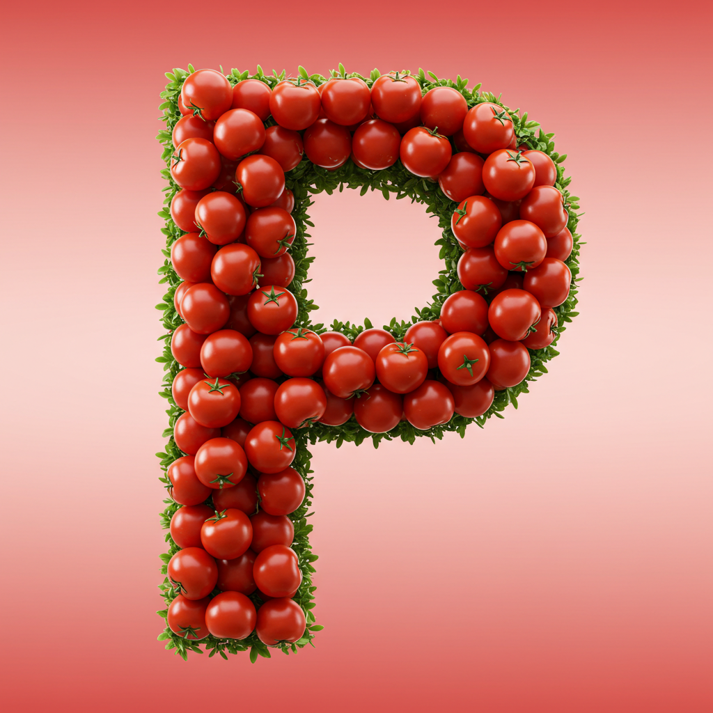 Tomatoes — letter P (variant 2)
