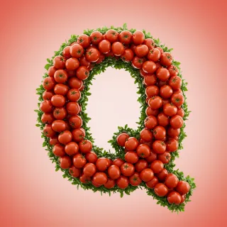 Tomatoes — letter Q (variant 2)