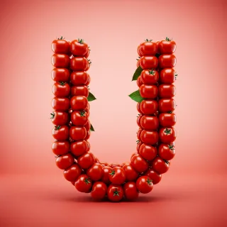Tomatoes — letter U (variant 2)