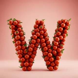 Tomatoes — letter W (variant 2)