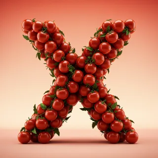Tomatoes — letter X (variant 2)