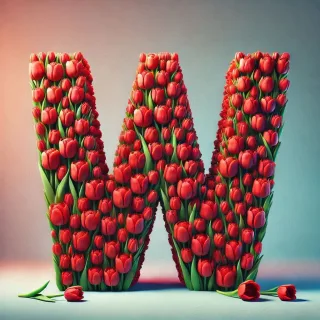 Tulip — letter W