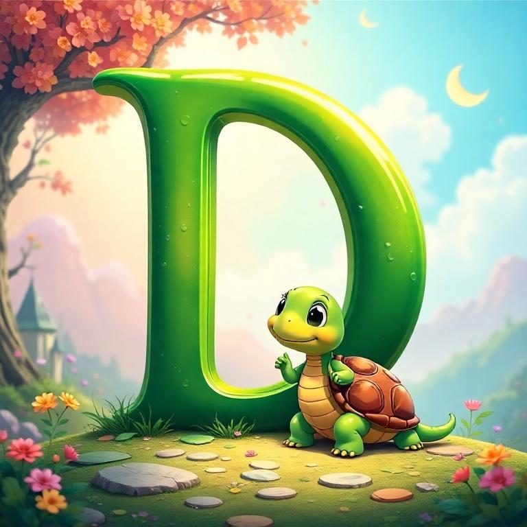 Turtle — letter D