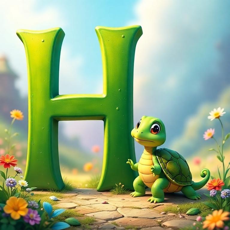 Turtle — letter H