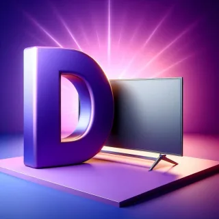 TV set — letter D (variant 2)