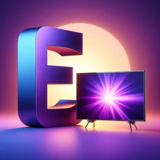 TV set — letter E