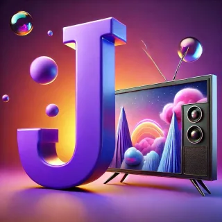TV set — letter J (variant 2)
