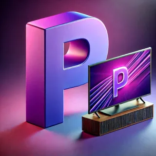TV set — letter P (variant 2)