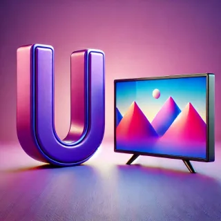 TV set — letter U