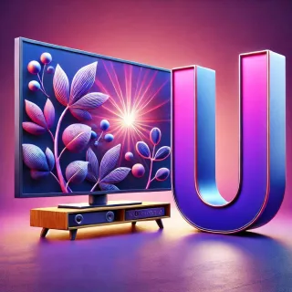 TV set — letter U (variant 2)