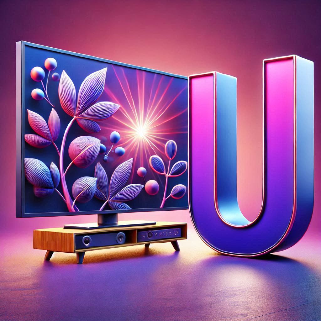 TV set — letter U (variant 2)