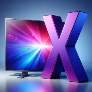 TV set — letter X (variant 2)