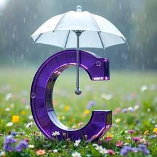 Umbrella — letter C