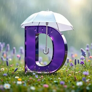 Umbrella — letter D